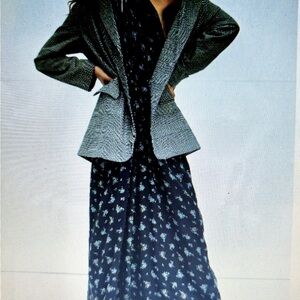 NWT Free People Black Floral Jumpsuit wide leg S